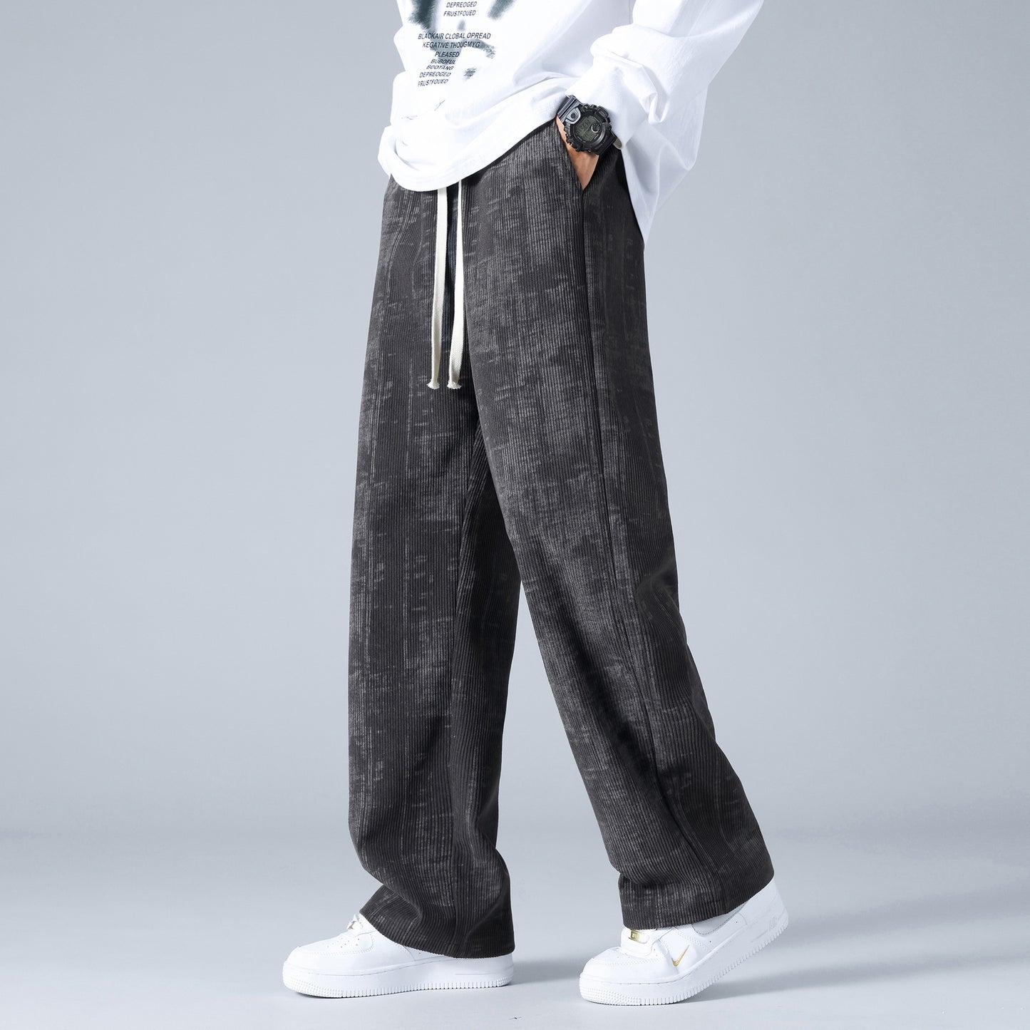 Corduroy Draped Pants