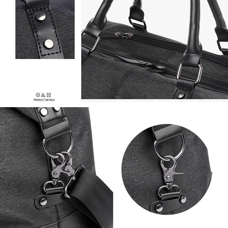 Oxford Black Travel Bag