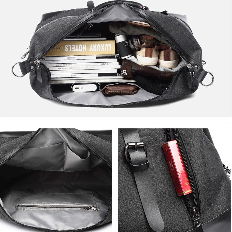 Oxford Black Travel Bag