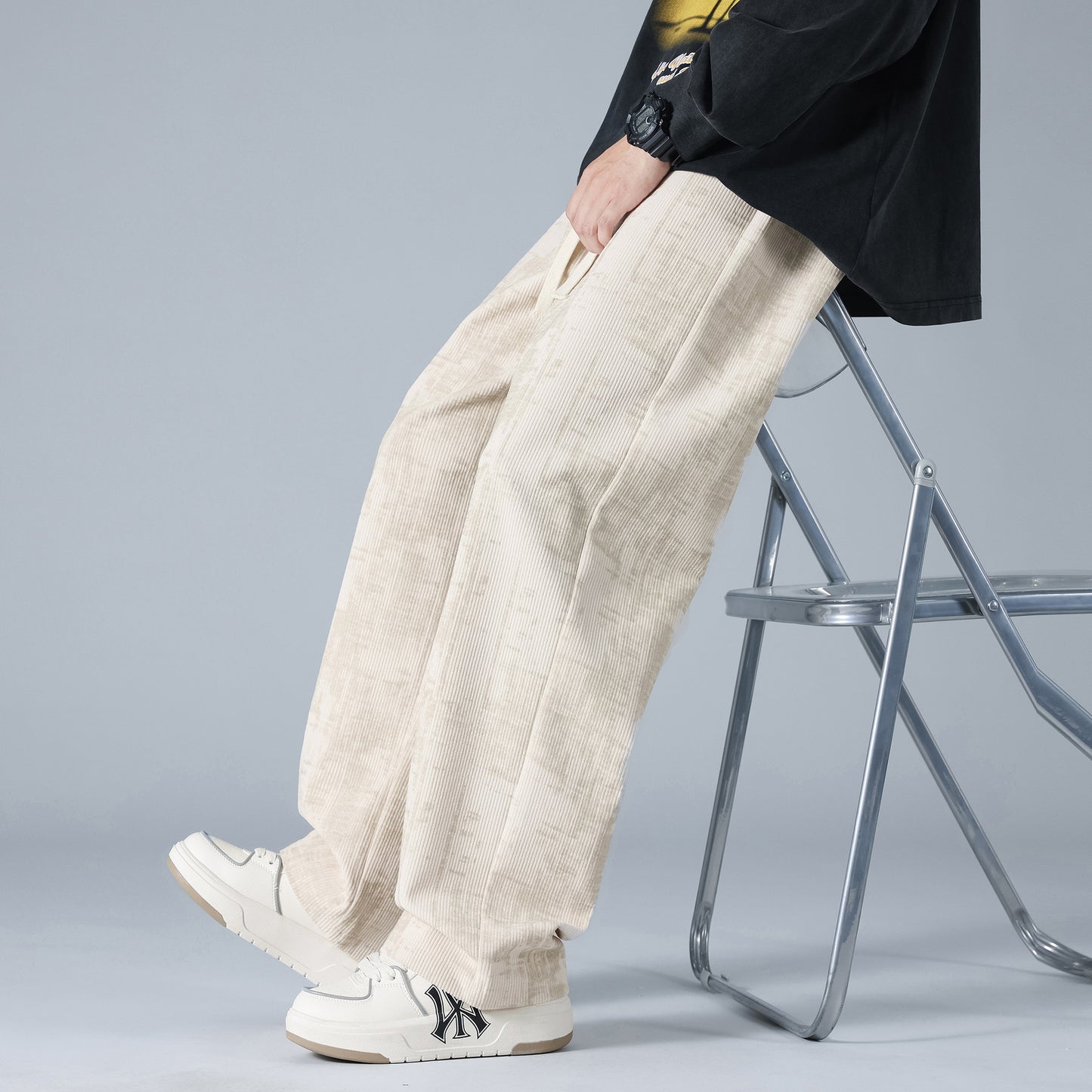 Corduroy Draped Pants