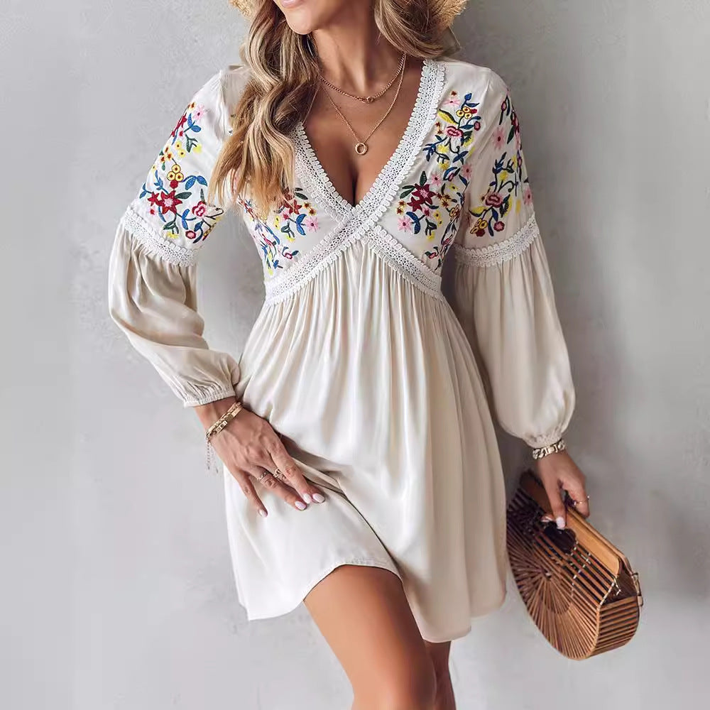 Embroidered Flower Dress