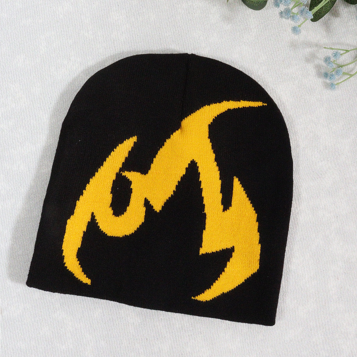 Flame Pattern Jacquard Hats