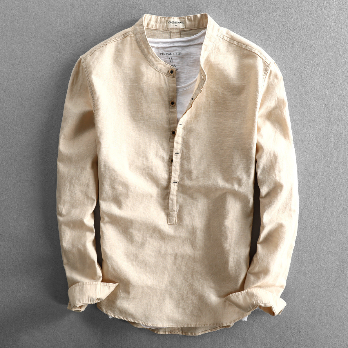 Simple Men's Casual Long Linen Sleeves