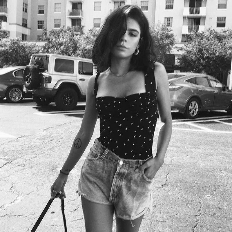 Dotted Strap Top