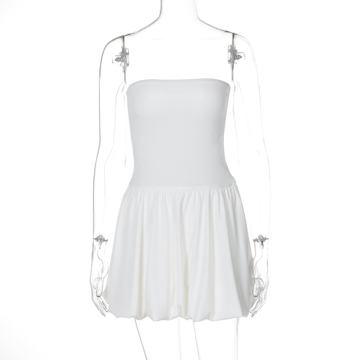 Solid Color Tube Top Dress