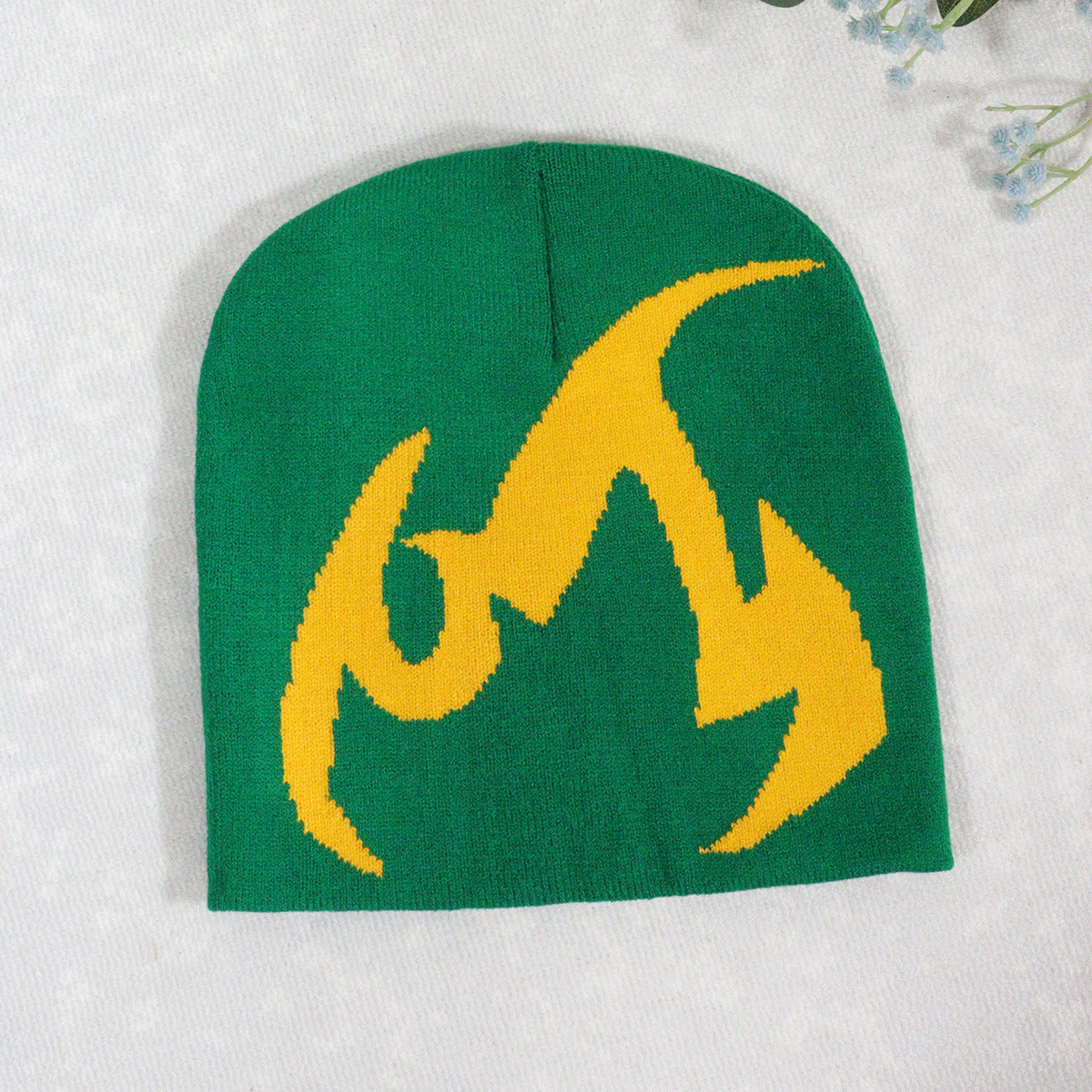 Flame Pattern Jacquard Hats
