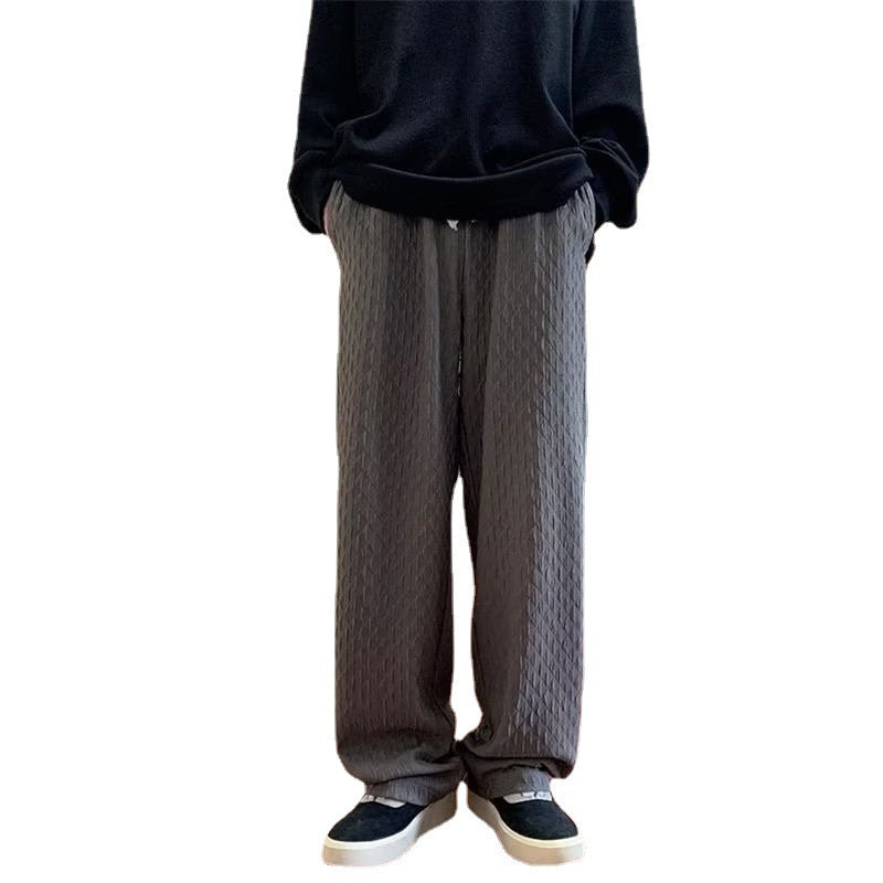 Jacquard Rhombus Draped Pants
