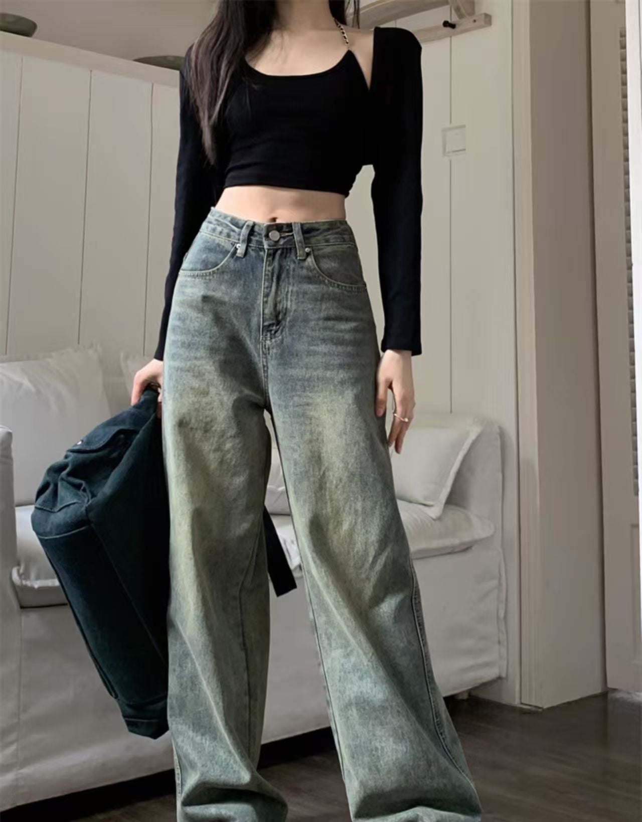 Women Baggy Retro Jeans
