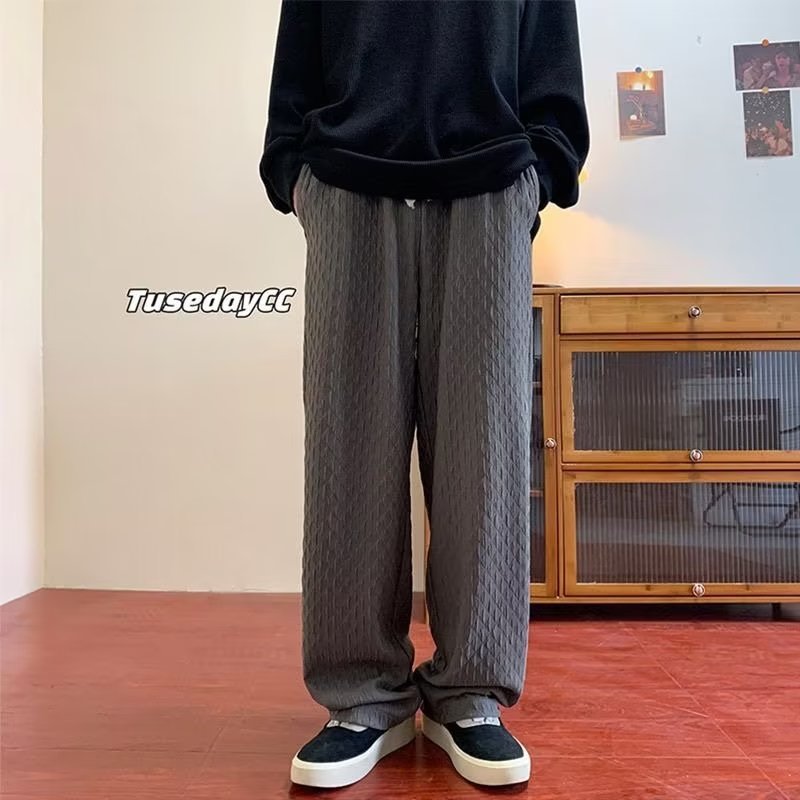 Jacquard Rhombus Draped Pants