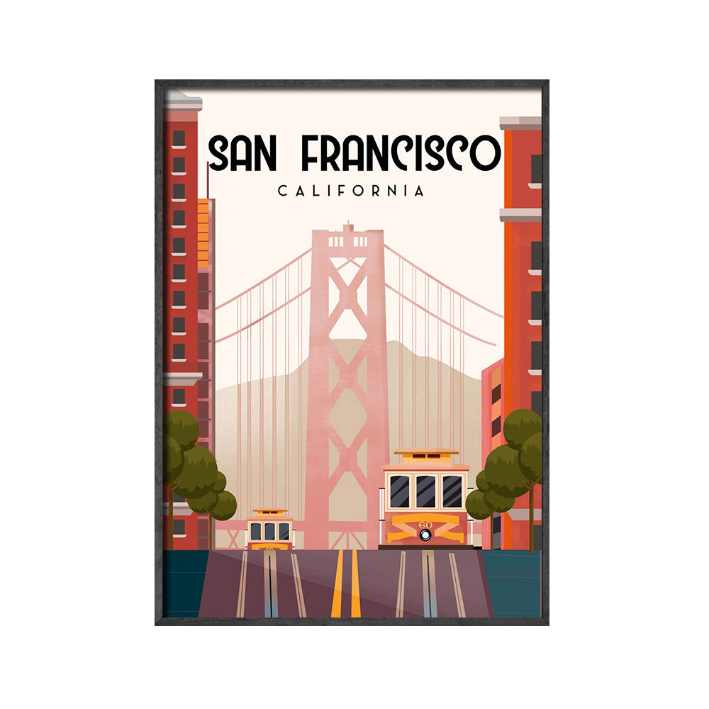 Francisco Travel Vintage Canvas