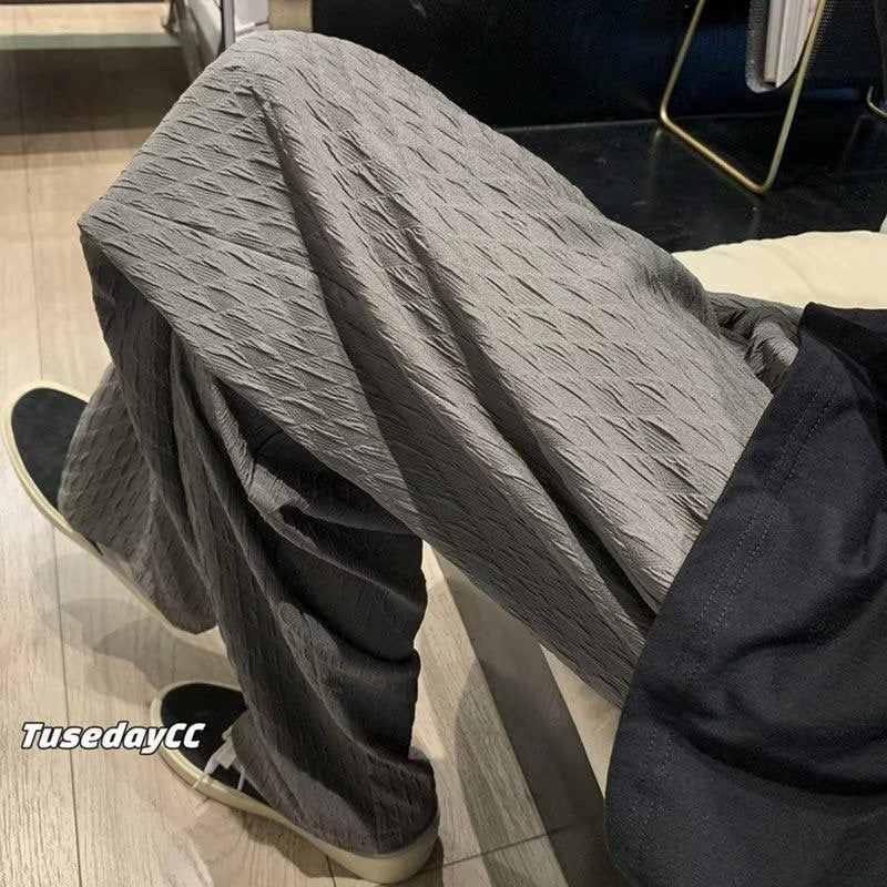 Jacquard Rhombus Draped Pants