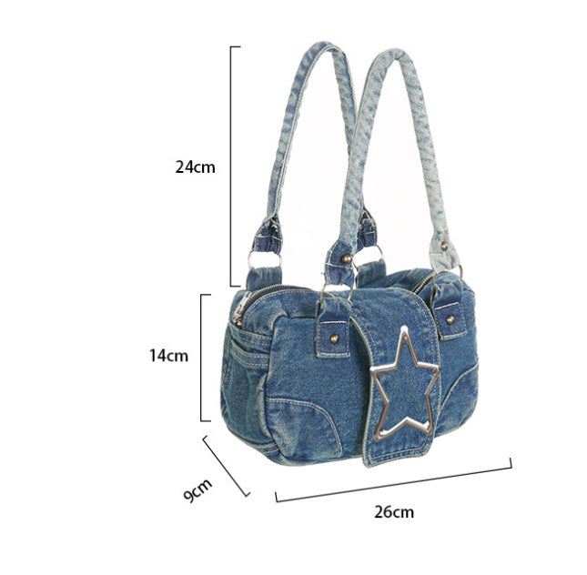 Star Denim Handbag