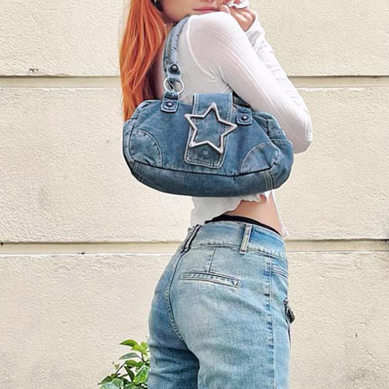 Star Denim Handbag