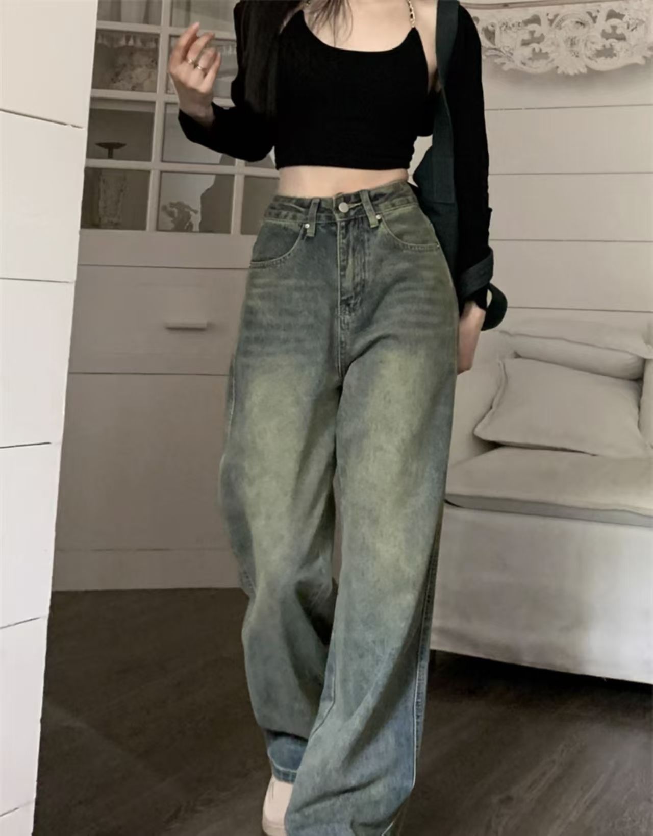 Women Baggy Retro Jeans