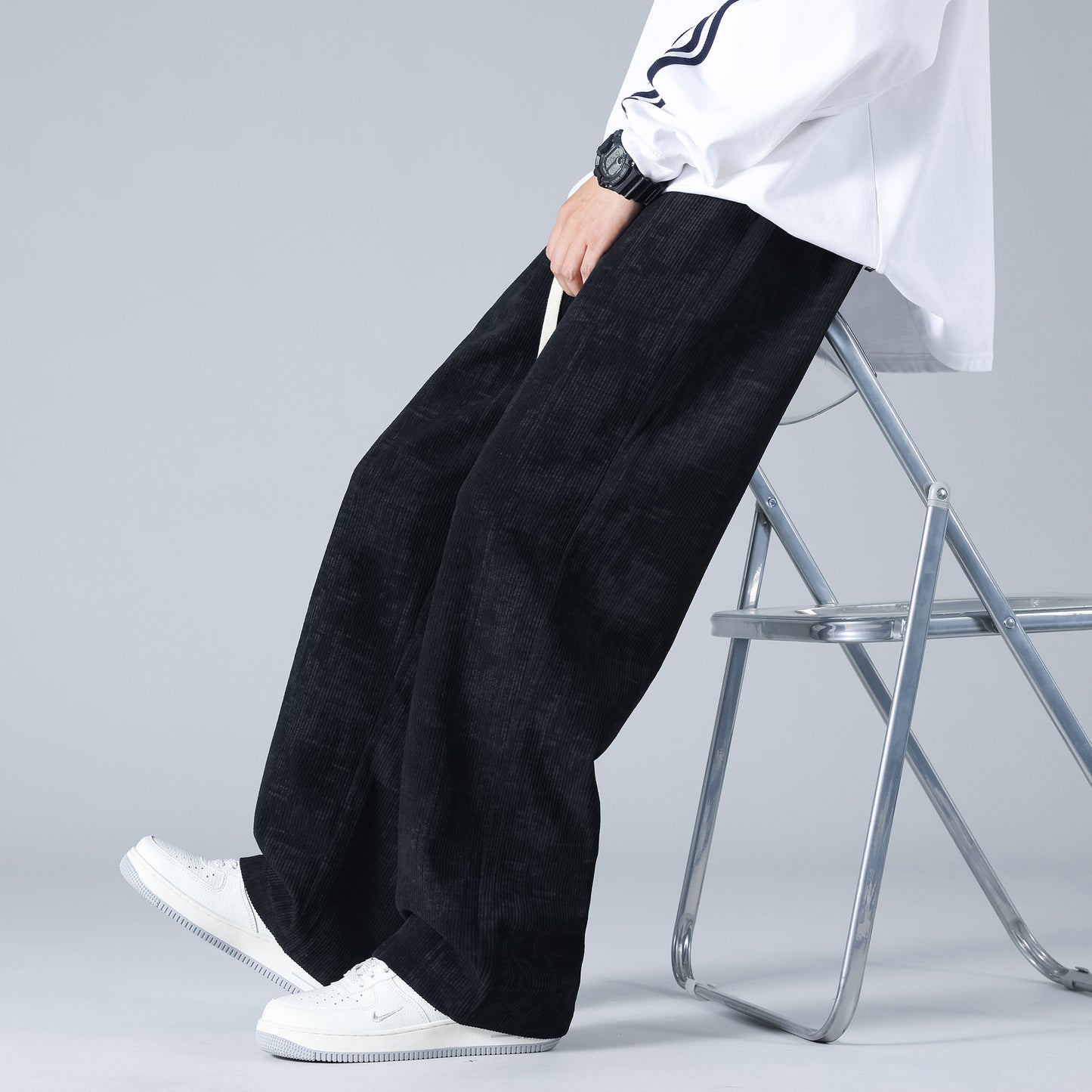 Corduroy Draped Pants