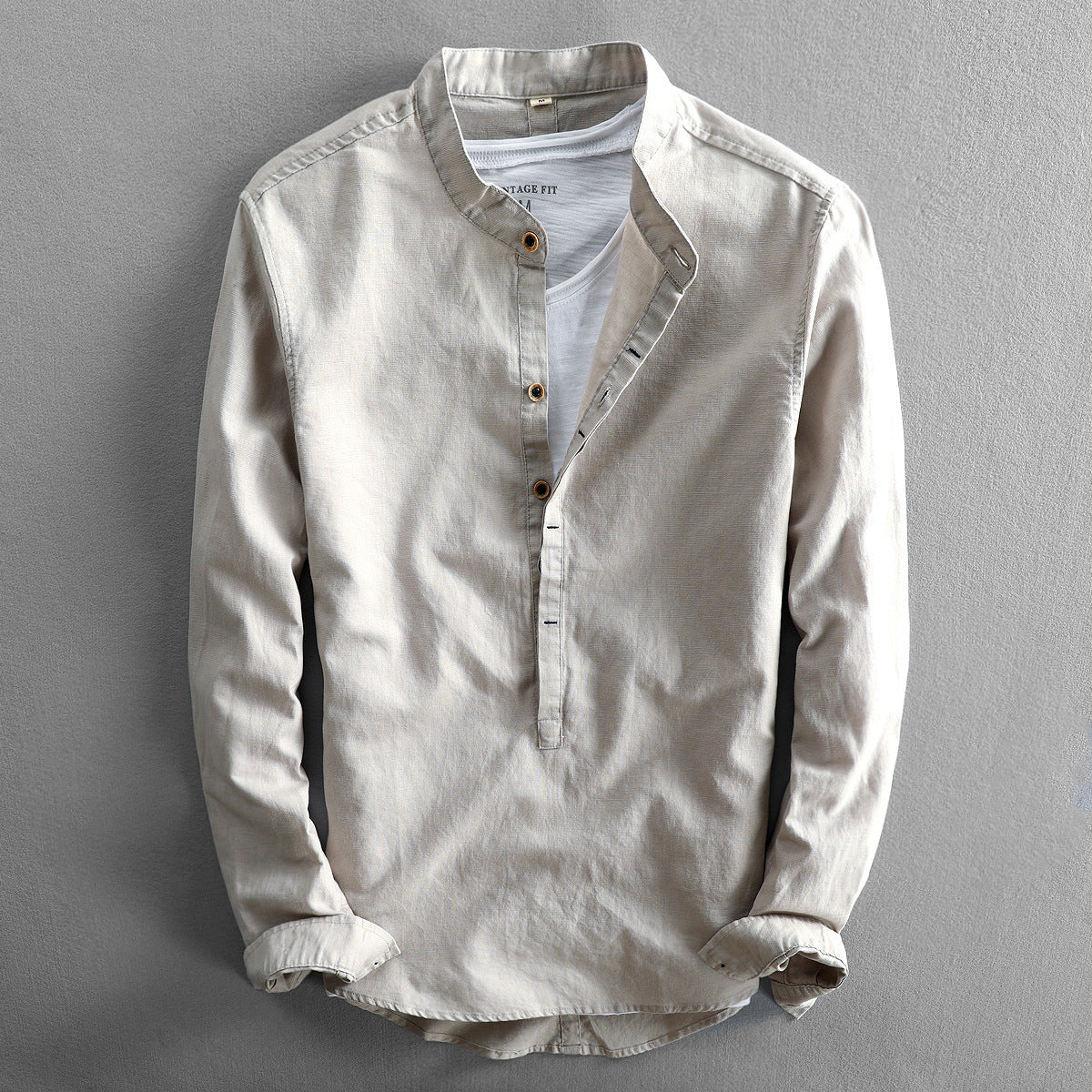 Simple Men's Casual Long Linen Sleeves