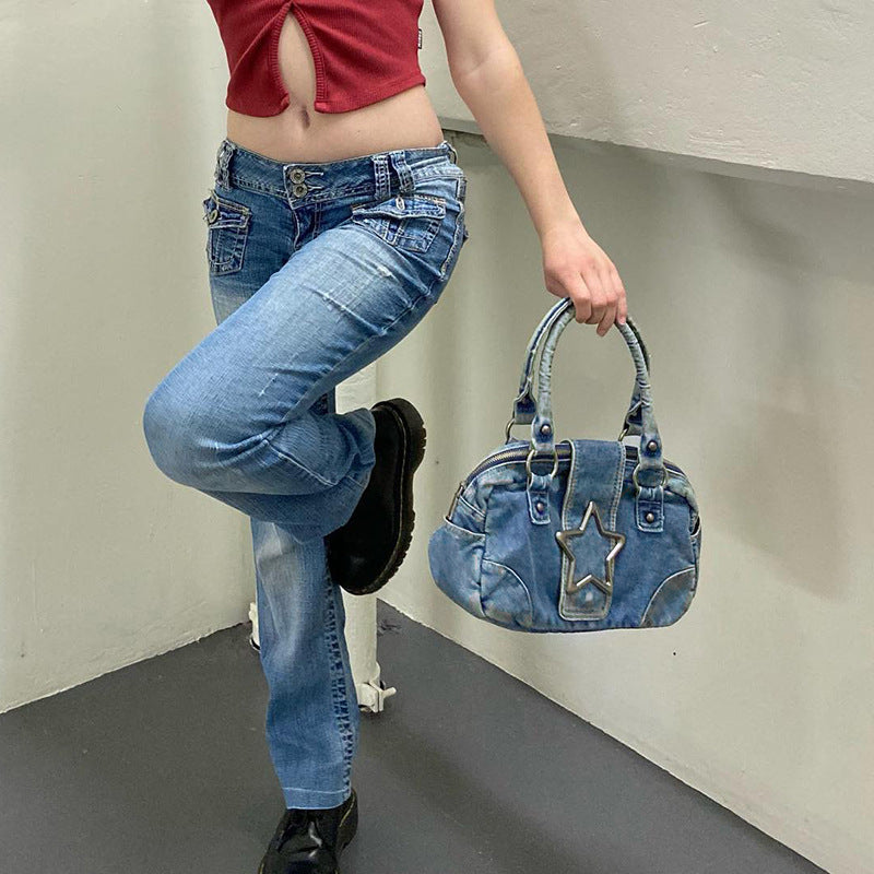 Star Denim Handbag