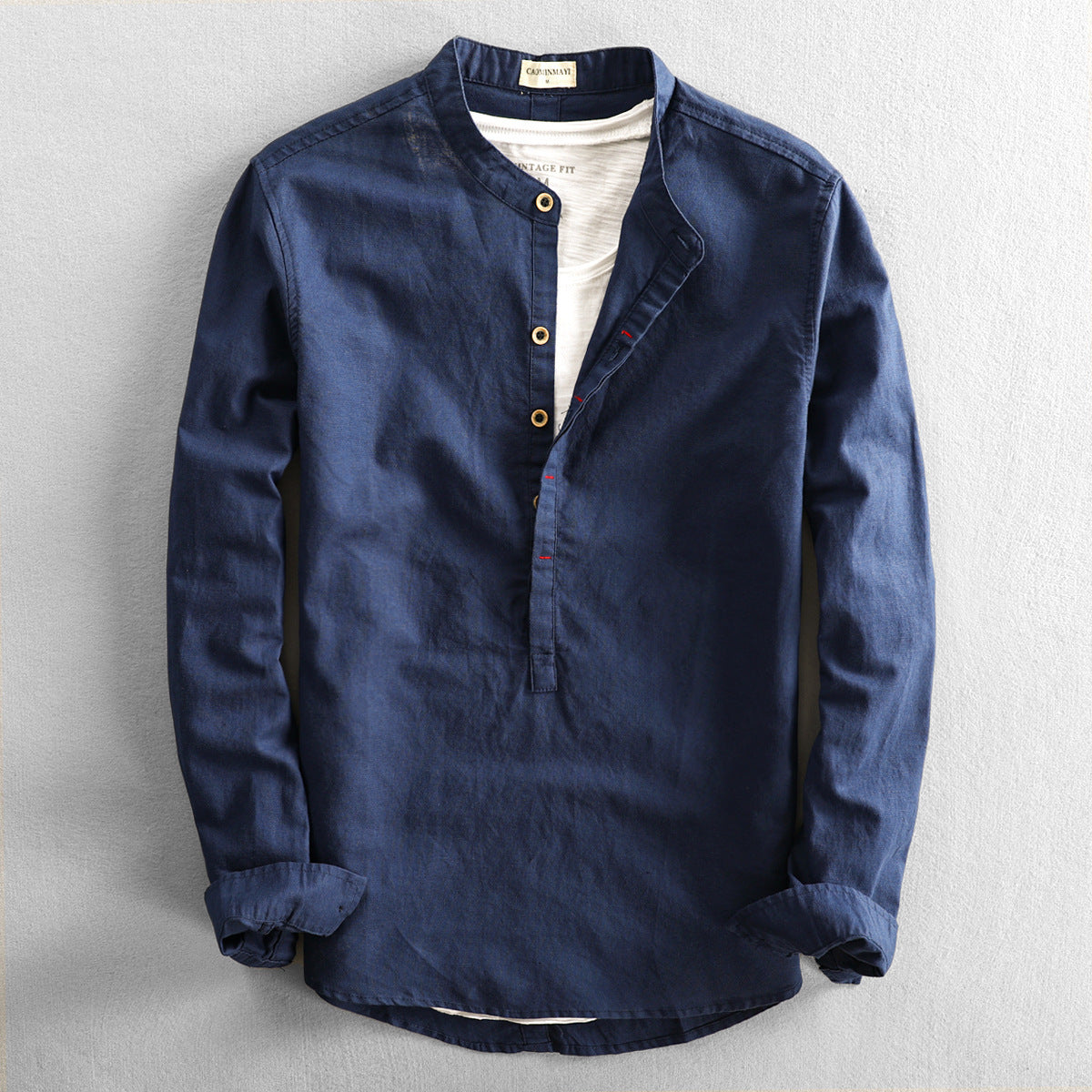 Simple Men's Casual Long Linen Sleeves