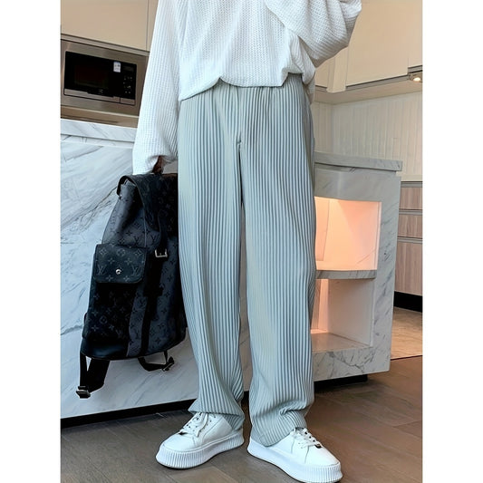 Striped Black And White Casual Pants