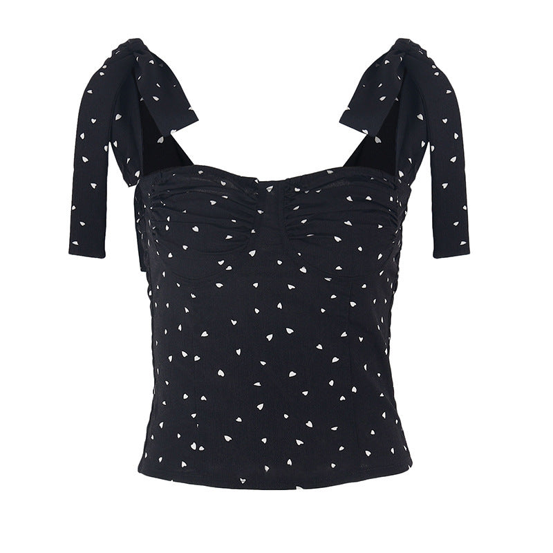 Dotted Strap Top