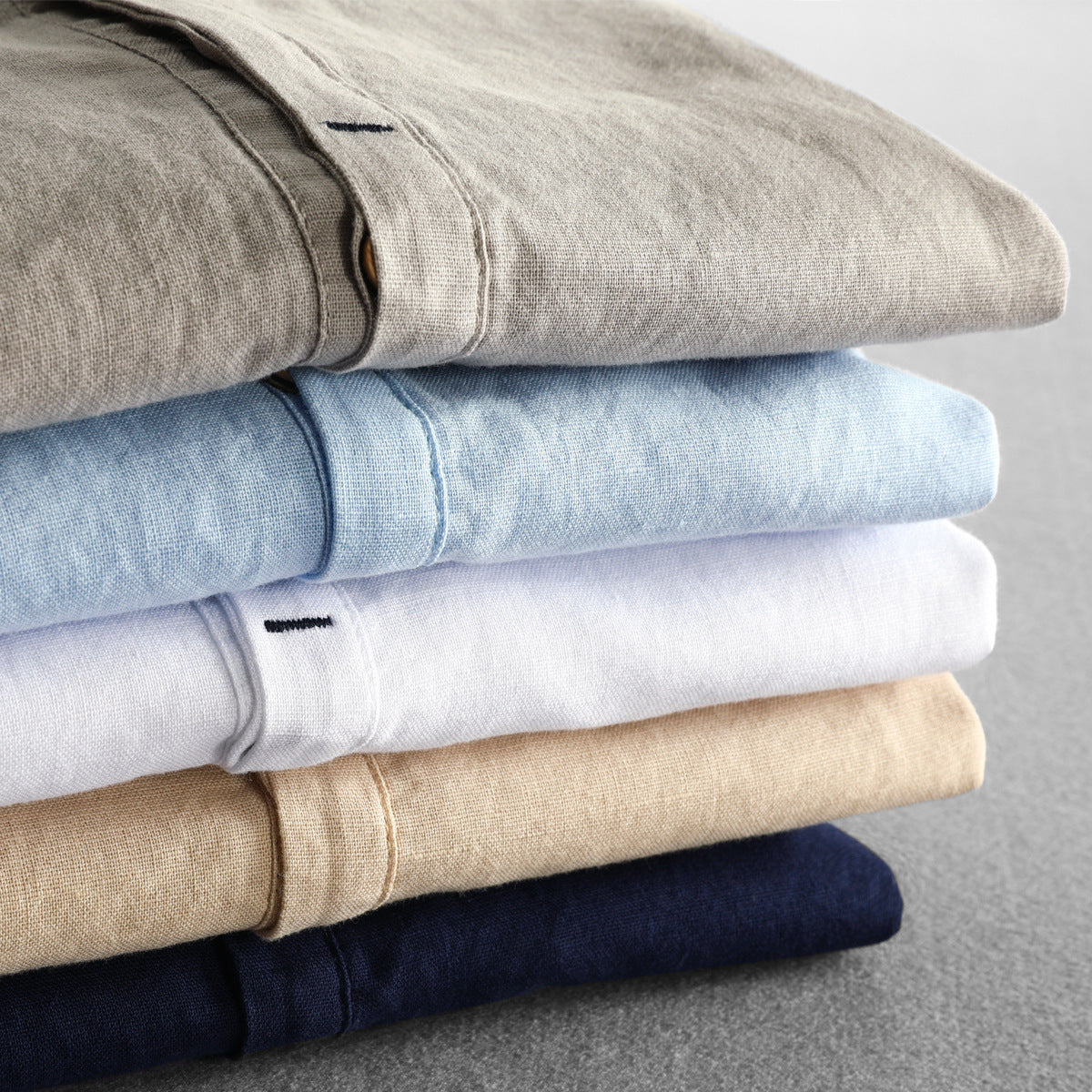 Simple Men's Casual Long Linen Sleeves