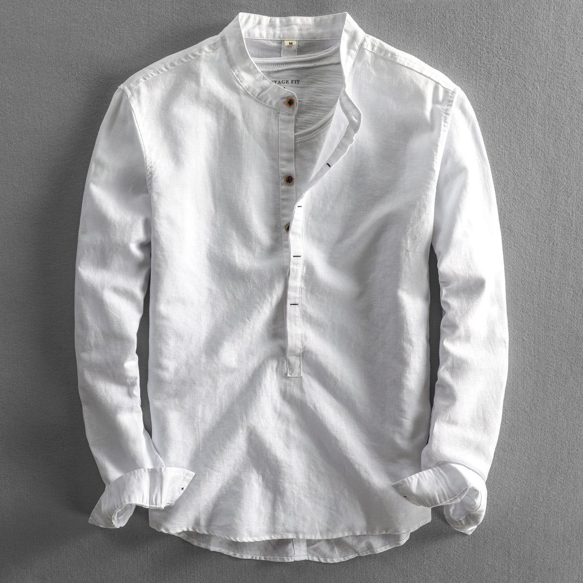 Simple Men's Casual Long Linen Sleeves