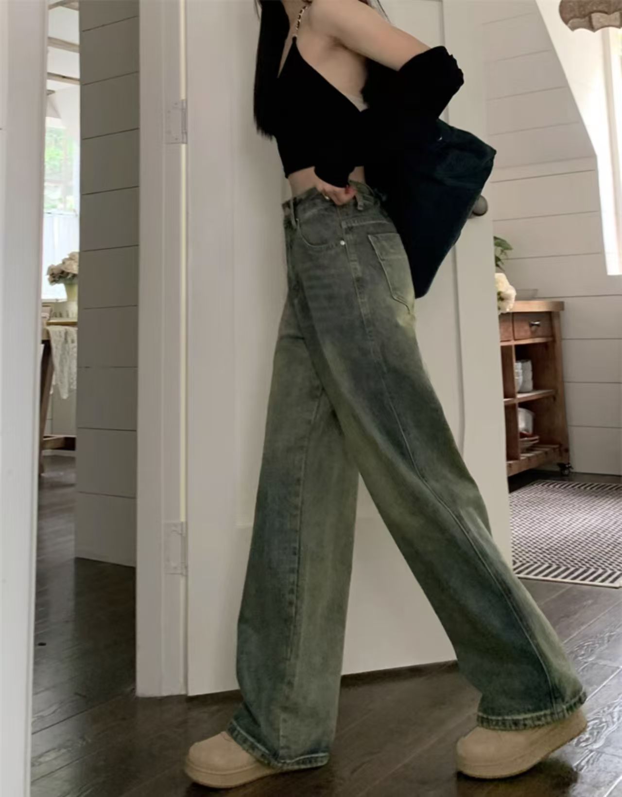 Women Baggy Retro Jeans